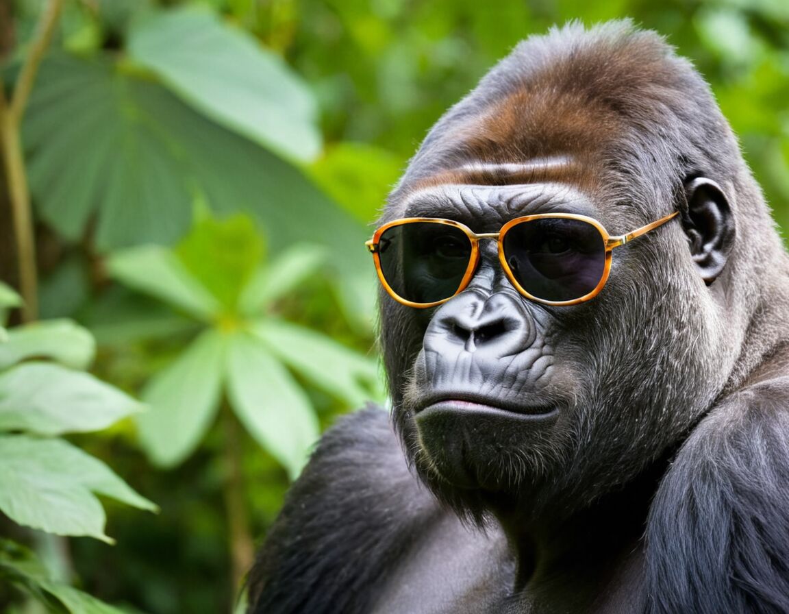 Bedeutung von Accessoires in der Naturfauna - Der Gorilla mit der Sonnenbrille: Ein faszinierender Blick auf tierische Mode und ihre Bedeutung in der Natur