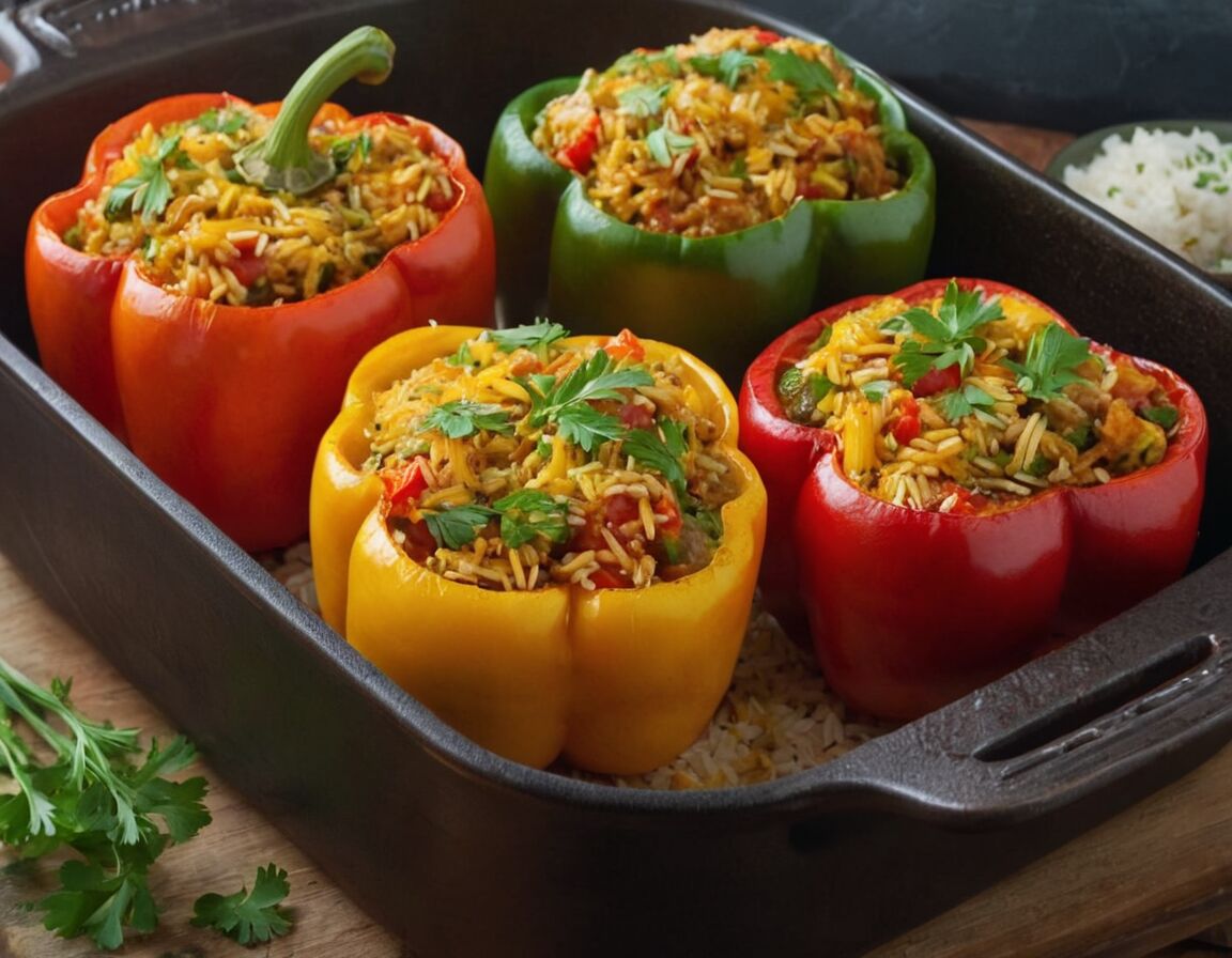Paprika mit Füllung füllen - Gefüllte Paprika mit Reis: Ein einfaches Rezept für ein gesundes Abendessen
