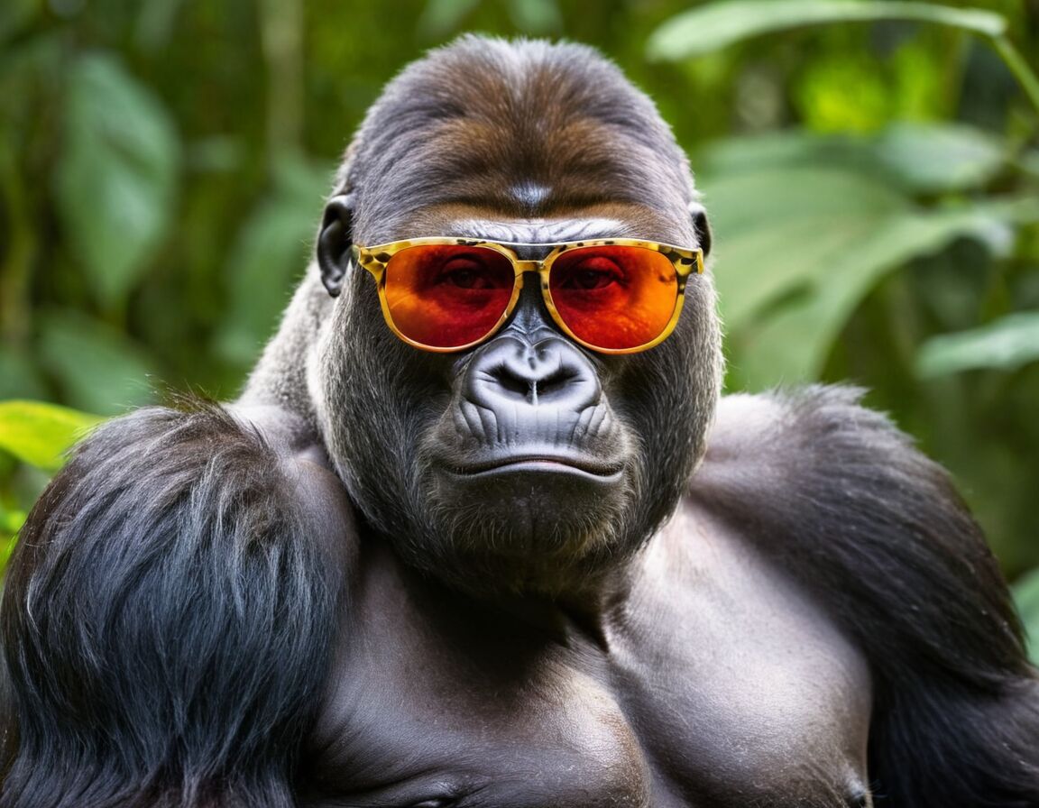Der Gorilla mit der Sonnenbrille: Ein faszinierender Blick auf tierische Mode und ihre Bedeutung in der Natur