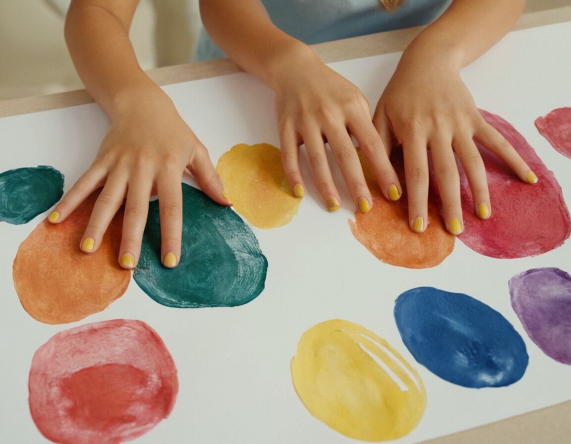 Kreative Ideen für 4 Mädchen: Fingerfarben für unvergessliche Kunstprojekte