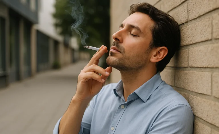 Entspannte Raucherpause