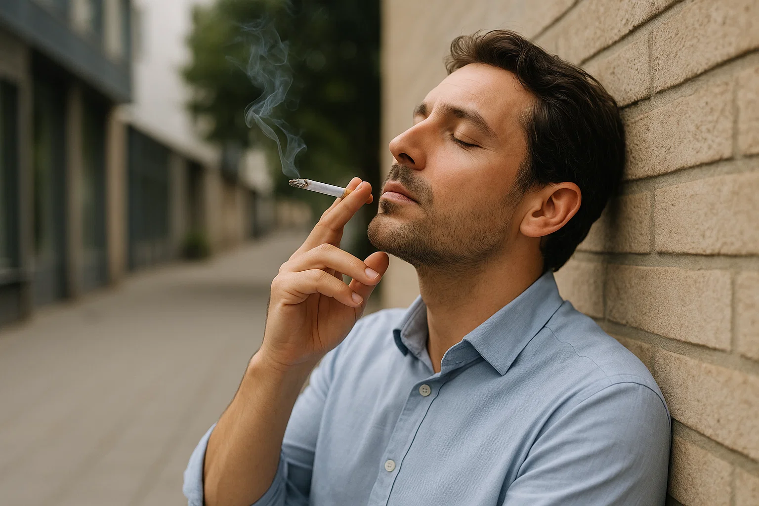 Entspannte Raucherpause