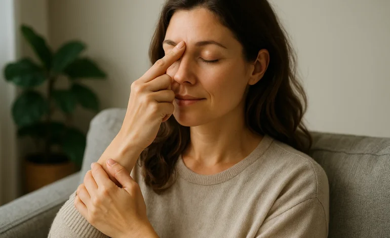 Alltägliche Akupressur-Entspannung
