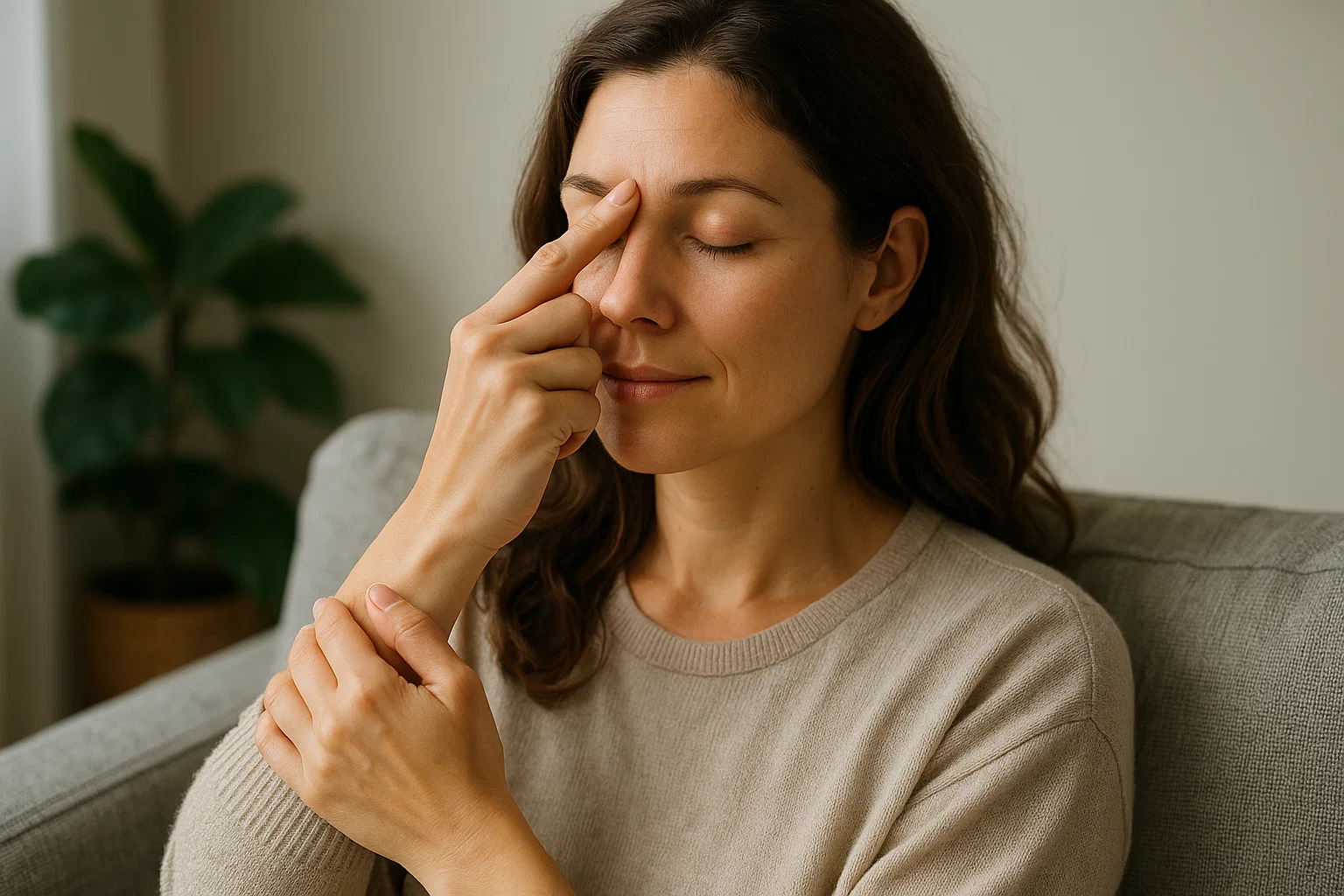 Alltägliche Akupressur-Entspannung
