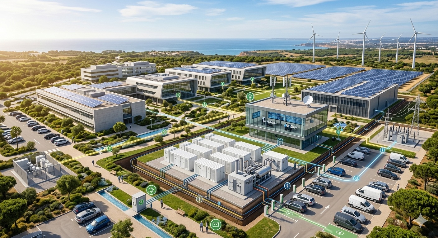 Mikronetz-Integrationsstrategien für große gewerbliche Campusse