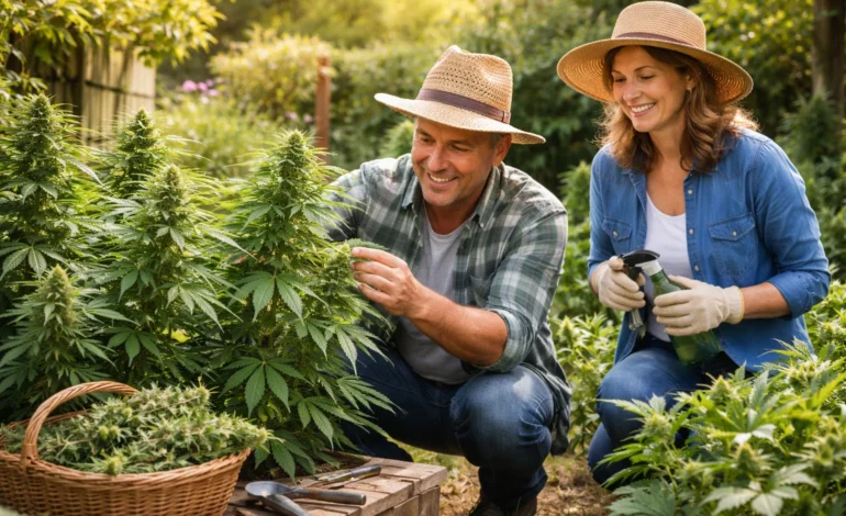 CBD Pflanzen im Garten