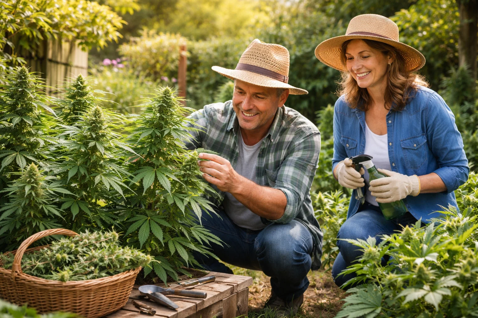 CBD Pflanzen im Garten