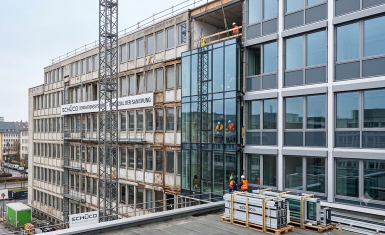 Sanierung von Bürogebäuden im Sinne des Adaptive Reuse. Das Potenzial der Schüco Renovationssysteme