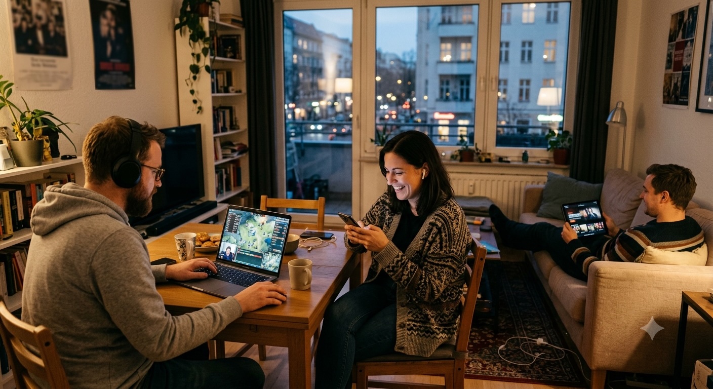Deutsche verlagern ihre Freizeitgestaltung zunehmend ins Internet